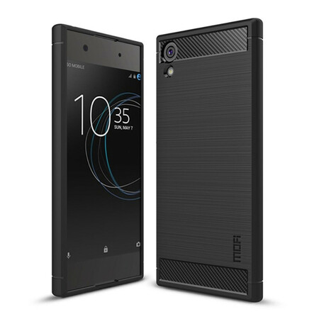 Sony Xperia XA1 Kohlefaser Cover Gebürstet IMAK