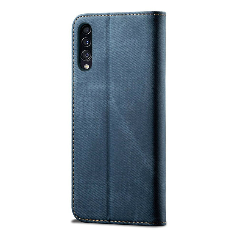Flip Cover Samsung Galaxy A50 Stoff Jeans