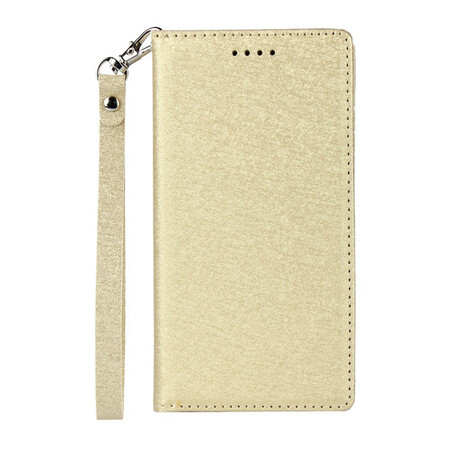 Flip Cover Sony Xperia XZ2 Style Weiches Leder mit Riemen