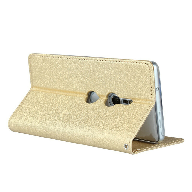Flip Cover Sony Xperia XZ2 Style Weiches Leder mit Riemen Flip Cover Sony Xperia XZ2 Style Weiches Leder mit Riemen
