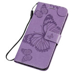 Samsung Galaxy S20 Riesige Schmetterlinge Tasche mit Riemen