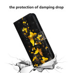 Hülle Samsung Galaxy A71 Gelbe Schmetterlinge