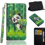Samsung Galaxy A71 Hülle Panda und Bambus