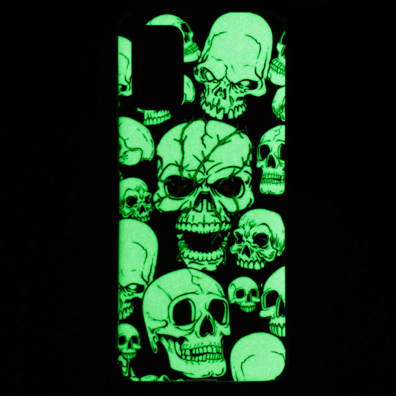 Samsung Galaxy S20 Plus Cover Achtung Totenköpfe Fluoreszierend