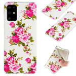 Samsung Galaxy S20 Plus Cover Liberty Flowers Fluoreszierend
