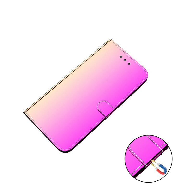 Hülle Samsung Galaxy A71 Kunstleder Cover Spiegelung