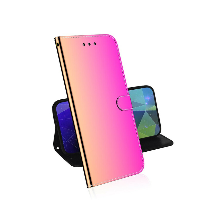 Hülle Samsung Galaxy A71 Kunstleder Cover Spiegelung