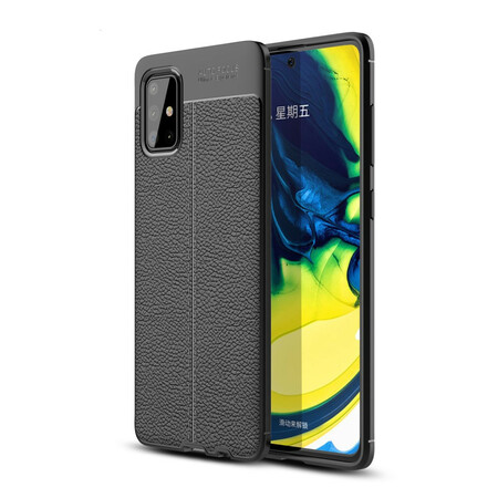 Samsung Galaxy A71 Lederoptik Litchi Double Line Hülle