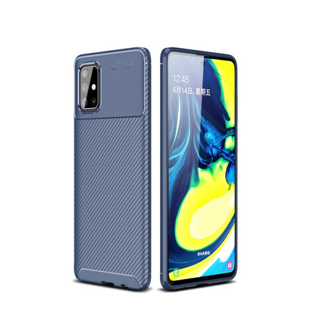 Samsung Galaxy A71 Hülle Flexible Kohlefaser Texture