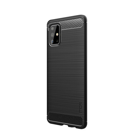 Samsung Galaxy A71 Kohlefaser Cover Gebürstet MOFI
