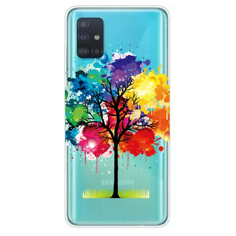 Samsung Galaxy A71 Transparente Hülle Aquarell-Baum