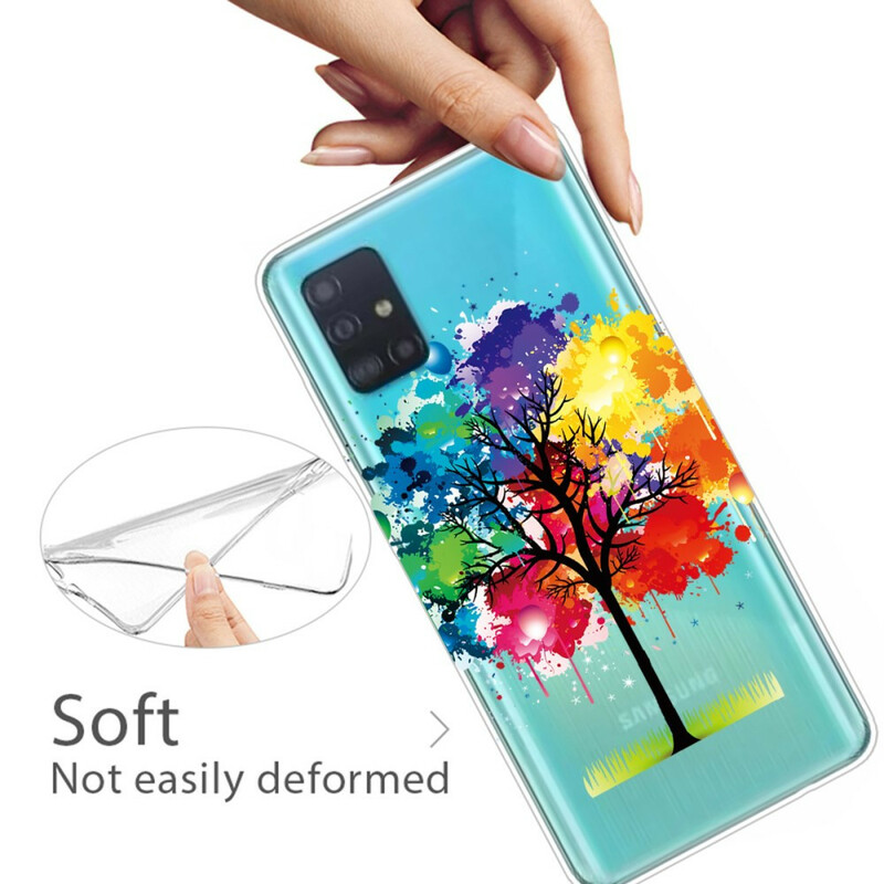 Samsung Galaxy A71 Transparent Aquarell Baum Cover