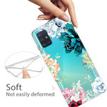 Samsung Galaxy A71 Hülle Transparent Aquarell Blumen