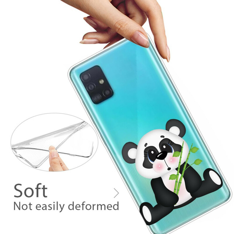 Samsung Galaxy A71 Transparent Trauriger Panda Cover