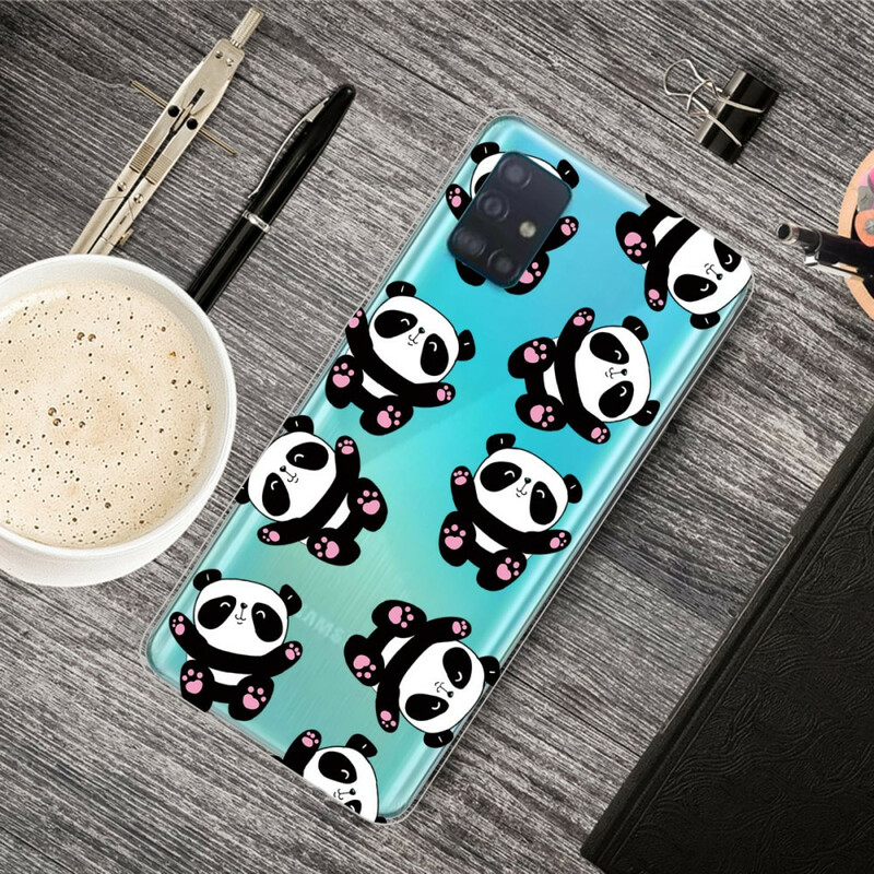 Samsung Galaxy A71 Top Pandas Fun Cover