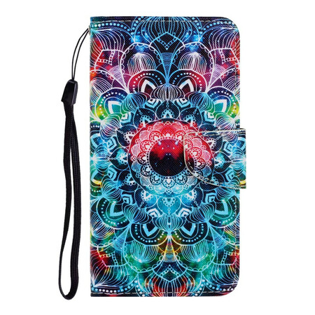 Samsung Galaxy S20 Ultra Flashy Mandala Tasche mit Riemen