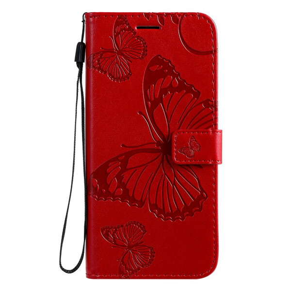 Samsung Galaxy A71 Riesige Schmetterlinge Tasche mit Riemen