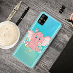 Samsung Galaxy S20 Transparent Elephant Pink Cover