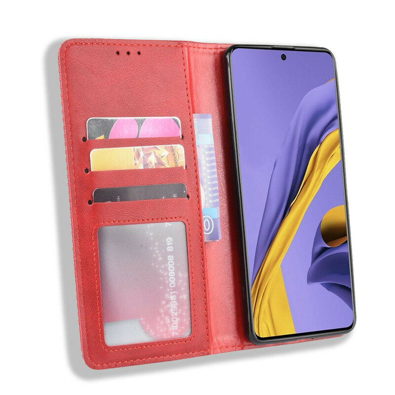 Flip Cover Samsung Galaxy S20 Vintage-Leder-Effekt Stilisiert