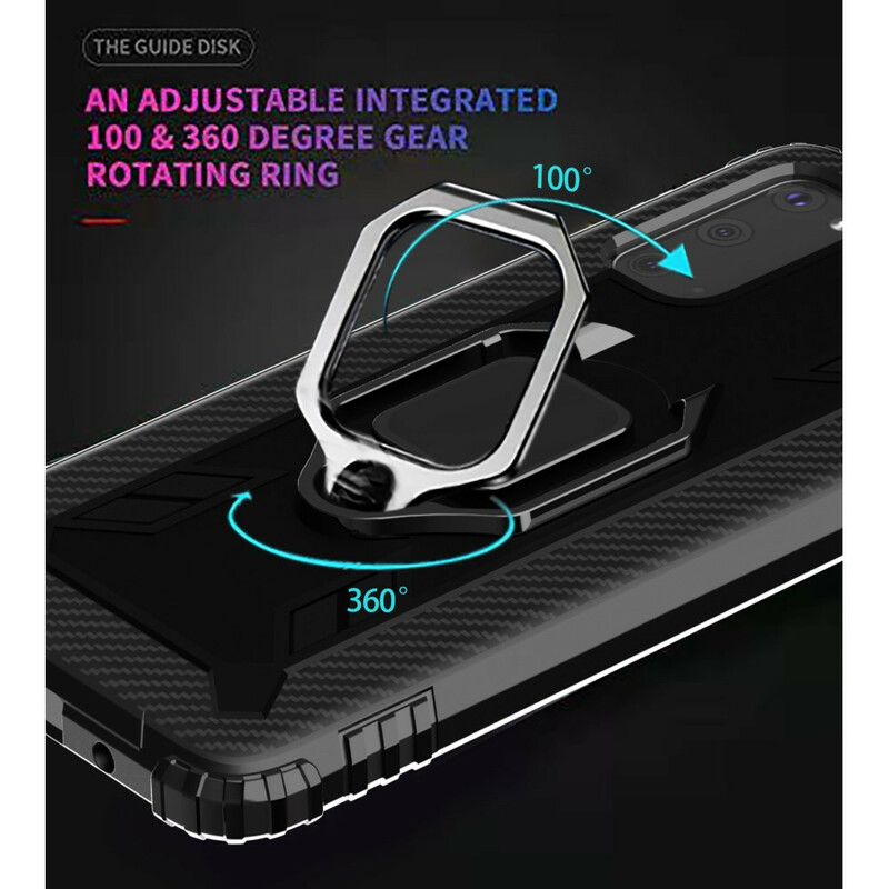 Samsung Galaxy S20 Plus Ring und Kohlefaser Cover