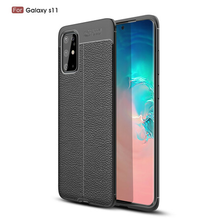 Samsung Galaxy S20 Plus Cover Lederoptik Litschi Double Line