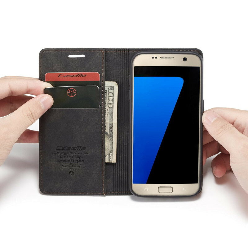 Flip Cover Samsung Galaxy S7 CASEME Kunstleder