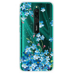 Xiaomi Redmi 8 Cover Blauer Blumenstrauß