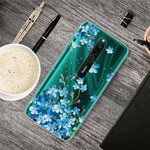 Xiaomi Redmi 8 Cover Blauer Blumenstrauß