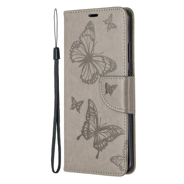 Huawei P40 Pro Hülle Schmetterlinge und Oblique-Klappe