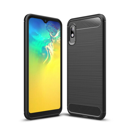Samsung Galaxy A10e Kohlefaser Cover Gebürstet