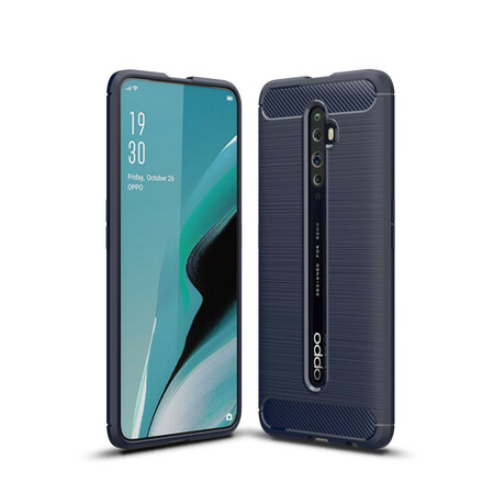 Oppo Reno 2Z Kohlefaser Cover Gebürstet