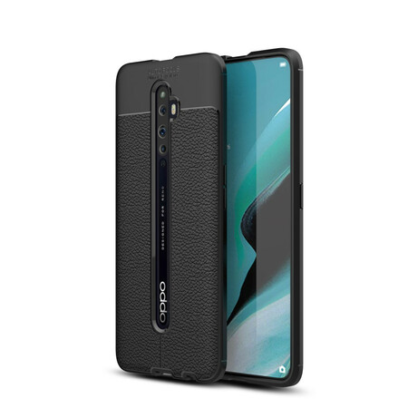 Oppo Reno 2Z Lederoptik Litschi Double Line Cover