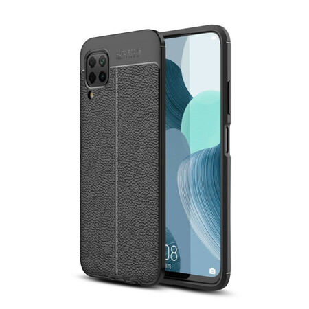 Huawei P40 Lite Cover Lederoptik Litchi Double Line