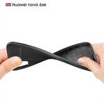 Huawei P40 Lite Cover Lederoptik Litchi Double Line