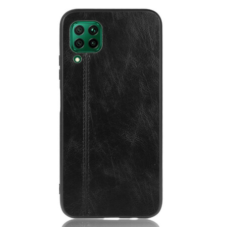 Huawei P40 Lite Cover Style Leder Nähte