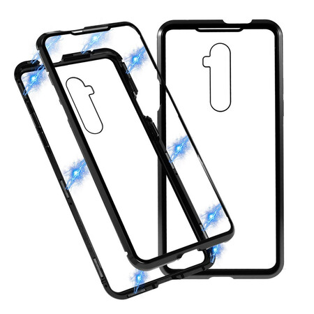 OnePlus 7T Pro Hülle mit Metall- und Hartglaskanten