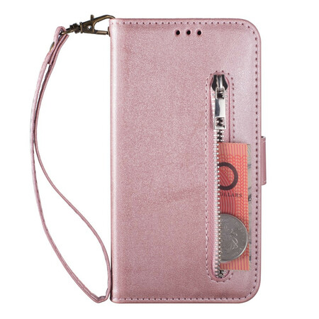Hülle Xiaomi Redmi Note 8 Pro Geldbörse mit Lanyard