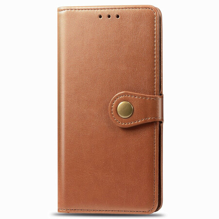 Xiaomi Redmi Note 8 Hülle aus Kunstleder mit Vintage-Verschluss