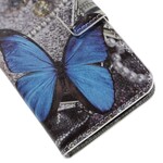 Samsung Galaxy S7 Schmetterling Hülle Blau