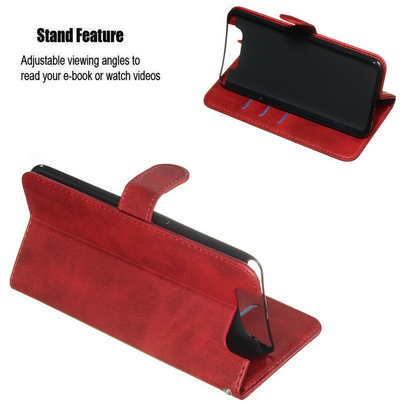 Hülle Samsung Galaxy A80 Vintage Geldbörse