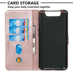 Hülle Samsung Galaxy A80 Vintage Geldbörse