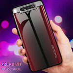 Hülle Samsung Galaxy A80 gehärtetes Glas Kohlefaser