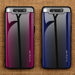 Hülle Samsung Galaxy A80 gehärtetes Glas Kohlefaser