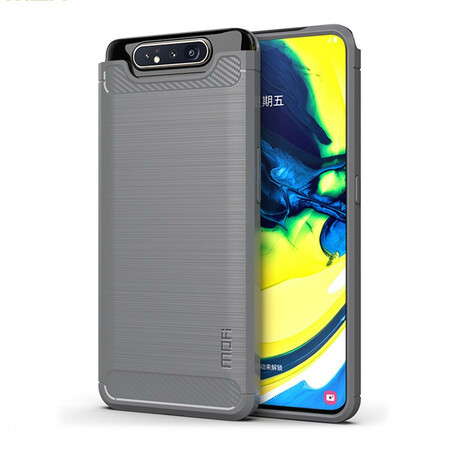 Samsung Galaxy A80 Kohlefaser Cover Gebürstet MOFI