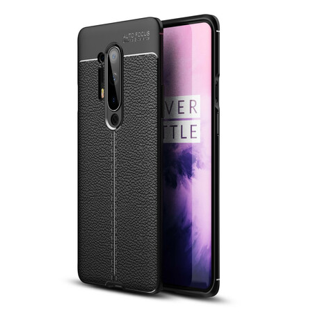 OnePlus 8 Pro Hülle mit Litschi-Leder-Effekt Double Line