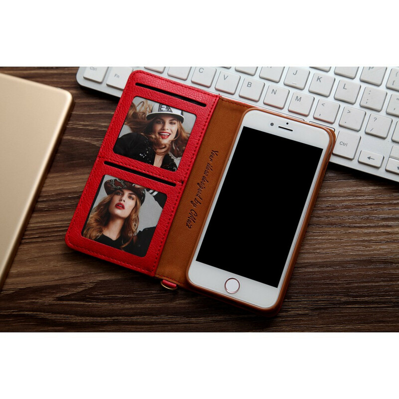Flip Cover iPhone SE 2 / 8 / 7 Lederoptik Multi-Karten CMAI2