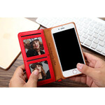 Flip Cover iPhone SE 2 / 8 / 7 Lederoptik Multi-Karten CMAI2
