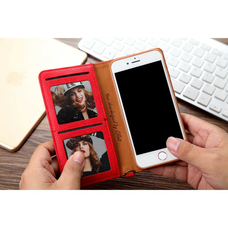 Flip Cover iPhone SE 2 / 8 / 7 Lederoptik Multi-Karten CMAI2