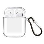 Transparente AirPods-Silikonhülle mit Karabinerhaken