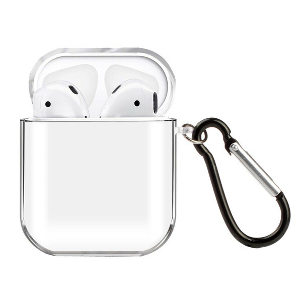 Transparente AirPods-Silikonhülle mit Karabinerhaken